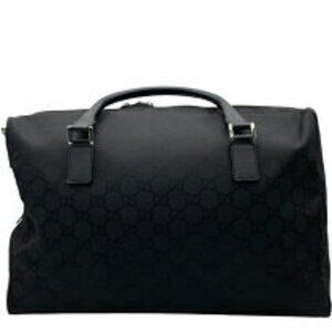 Gucci Duffle Monogram GG Pattern Black Bag Boston